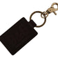 Dolce & Gabbana Elegant Unisex Leather Keyring with Gold Detail