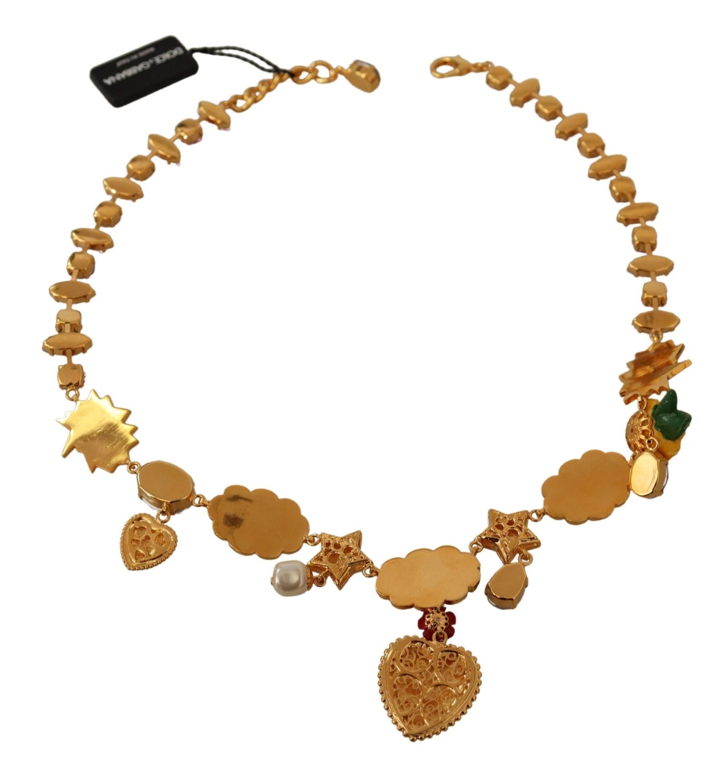 Dolce & Gabbana Charm Necklace with Hand-Painted Elements