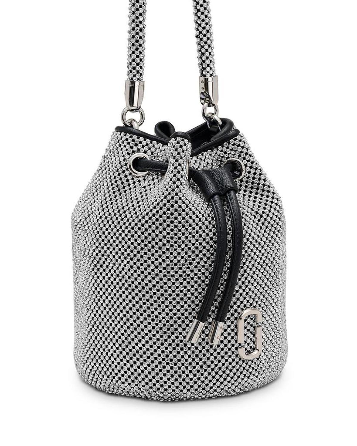 The Rhinestone Crossbody Bucket Bag