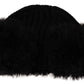 Dolce & Gabbana Elegant Black Cashmere Alpaca Fur Beanie