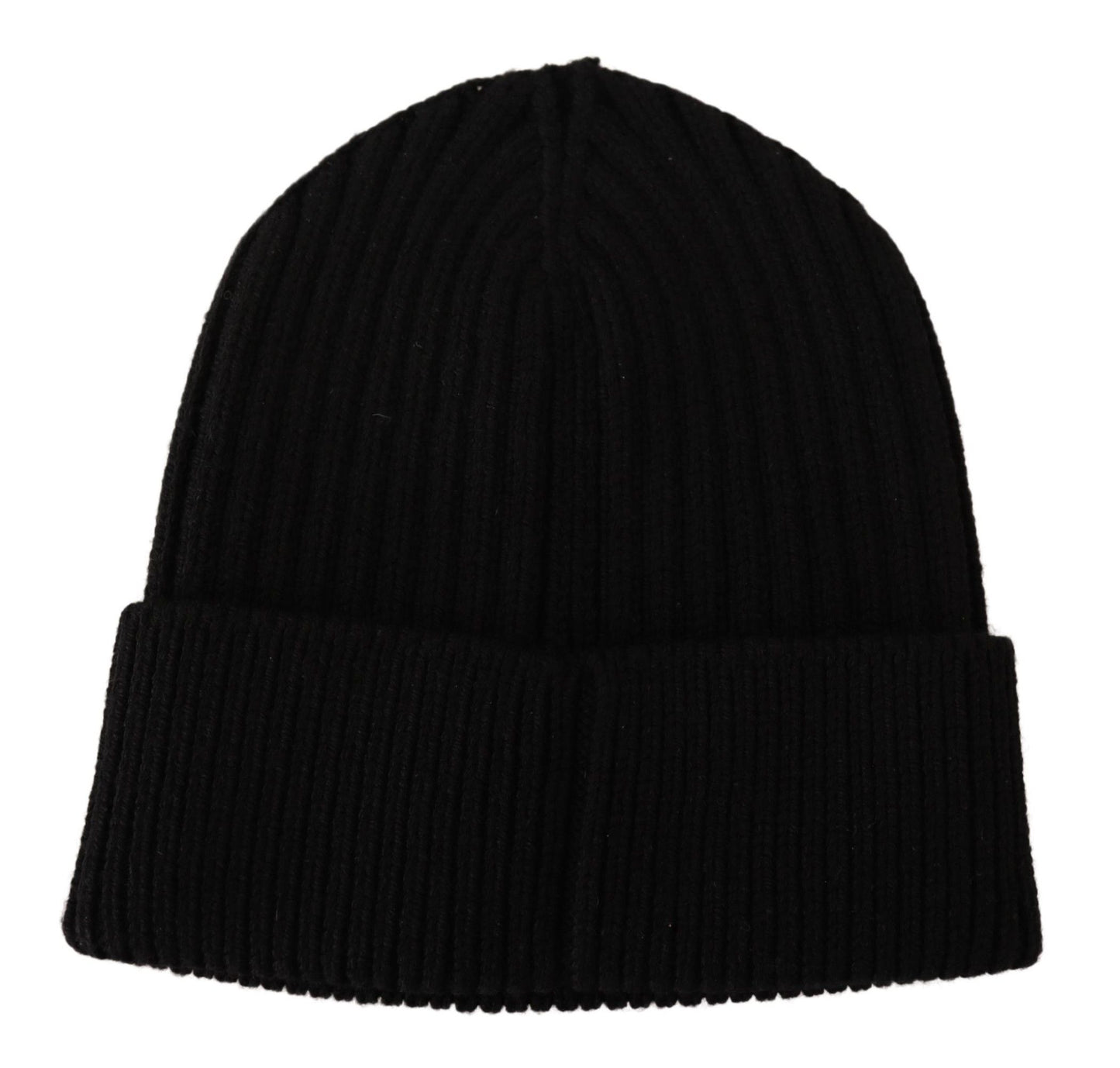 Dolce & Gabbana Elegant Cable Knit Wool Beanie with Fleece Liner