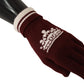 Dolce & Gabbana Elegant Red Cashmere Gloves with Crown Motif