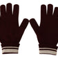 Dolce & Gabbana Elegant Red Cashmere Gloves with Crown Motif