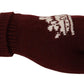 Dolce & Gabbana Elegant Red Cashmere Gloves with Crown Motif