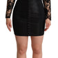 Dolce & Gabbana Elegant Black Lace Mini-Dress Delight