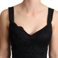 Dolce & Gabbana Elegant Black Lace Bodysuit Corset Dress