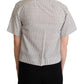 Dolce & Gabbana Chic Monochrome Striped Polo Shirt