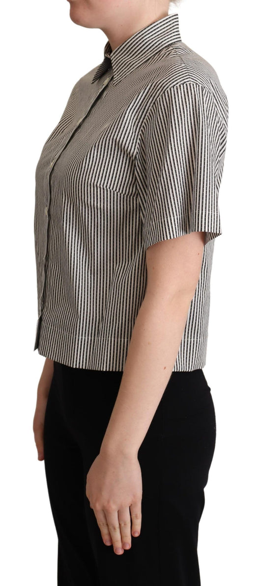 Dolce & Gabbana Elegant Striped Cotton Polo for Women