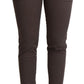 PLEIN SUD Chic Brown Slim-Fit Skinny Jeans