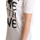 Dolce & Gabbana Chic Love Slogan Silk Cotton Tee