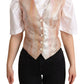 Dolce & Gabbana Elegant Pink Metallic Sheen Waistcoat