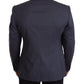 Dolce & Gabbana Elegant Blue Wool Martini Blazer Jacket