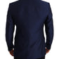 Dolce & Gabbana Elegant Blue Virgin Wool Martini Blazer