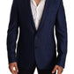 Dolce & Gabbana Elegant Blue Virgin Wool Martini Blazer