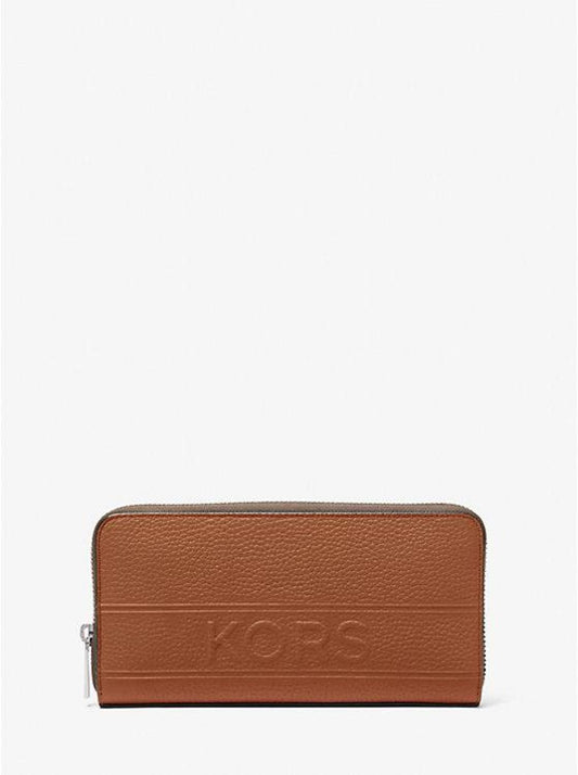 Hudson Pebbled Leather Zip-Around Wallet