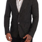 Dolce & Gabbana Elegant Black Striped Virgin Wool Blazer