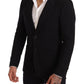 Dolce & Gabbana Elegant Slim Fit Black Cotton Blazer