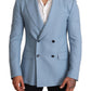 Dolce & Gabbana Elegant Blue Cashmere-Silk Men's Blazer