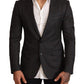 Dolce & Gabbana Elegant Gray Check Martini Blazer