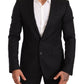 Dolce & Gabbana Elegant Martini Black Wool Suit