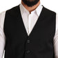 Dolce & Gabbana Elegant Black Formal Dress Vest