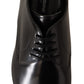 Dolce & Gabbana Elegant Black Leather Derby Shoes