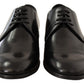 Dolce & Gabbana Elegant Black Leather Derby Shoes