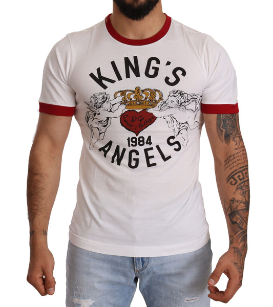 Dolce & Gabbana Exquisite Angelic Motif Cotton T-Shirt