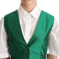 Dolce & Gabbana Elegant Green Silk Blend Waistcoat