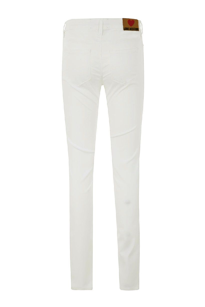 Love Moschino White Cotton Women's Jeans