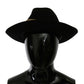 Dolce & Gabbana Elegant Black Lapin Wide Brim Panama Hat