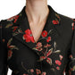 Dolce & Gabbana Elegant Floral Embroidered Trench Coat