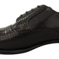 Dolce & Gabbana Elegant Black Lizard Skin Derby Shoes