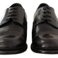 Dolce & Gabbana Elegant Black Lizard Skin Derby Shoes