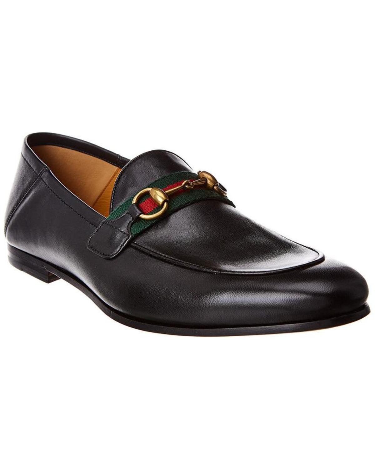 Gucci Horsebit Web Leather Loafer