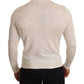 Dolce & Gabbana Ivory Cashmere-Silk Blend Turtleneck Sweater