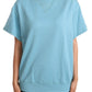 Dolce & Gabbana Elegant Blue Crew Neck Cotton Top