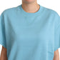 Dolce & Gabbana Elegant Blue Crew Neck Cotton Top