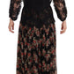 Dolce & Gabbana Elegant Lace Floral Maxi Dress with Polka Dots