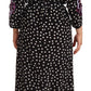 Dolce & Gabbana Elegant Silk Polka Dot Sequin Midi Dress