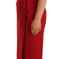 Dolce & Gabbana Elegant Sweetheart Midi Dress in Red