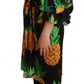 Dolce & Gabbana Vibrant Pineapple Draped Wrap Dress