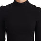 Dolce & Gabbana Elegant Black Turtleneck Sheath Dress