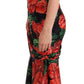 Dolce & Gabbana Elegant Floral Silk Draped Dress