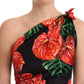 Dolce & Gabbana Elegant Floral Silk Draped Dress