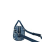 MCM Boston Mini Blue Vintage Jacquard Logo Fabric Satchel Crossbody Handbag