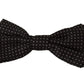 Dolce & Gabbana Elegant Black Patterned Silk Bow Tie