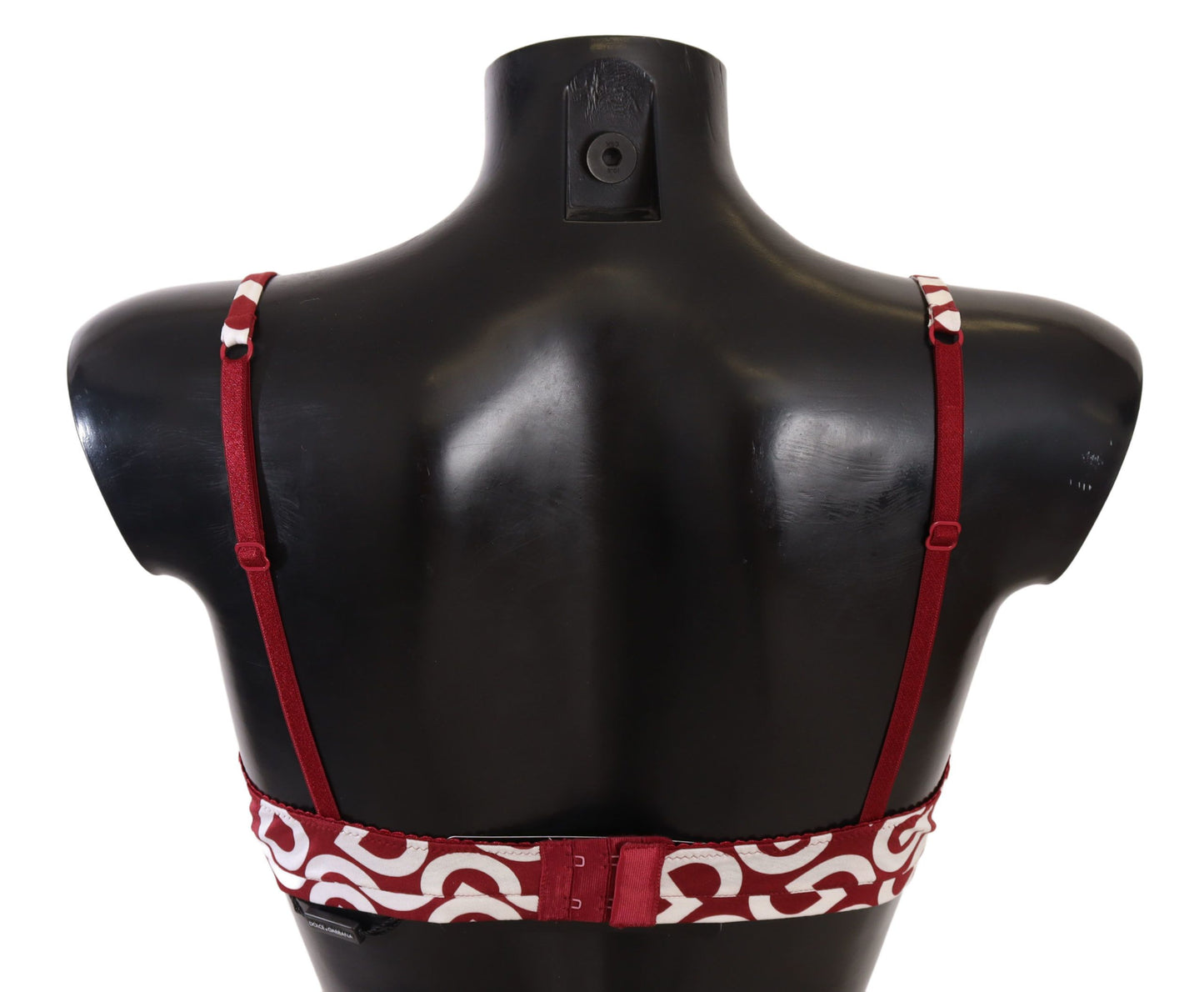 Dolce & Gabbana Red Cotton Logo Printed Designer Bra