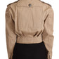 Dolce & Gabbana Elegant Cropped Cotton Jacket in Beige