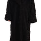 Dolce & Gabbana Elegant Black Fur Cape Trench Coat